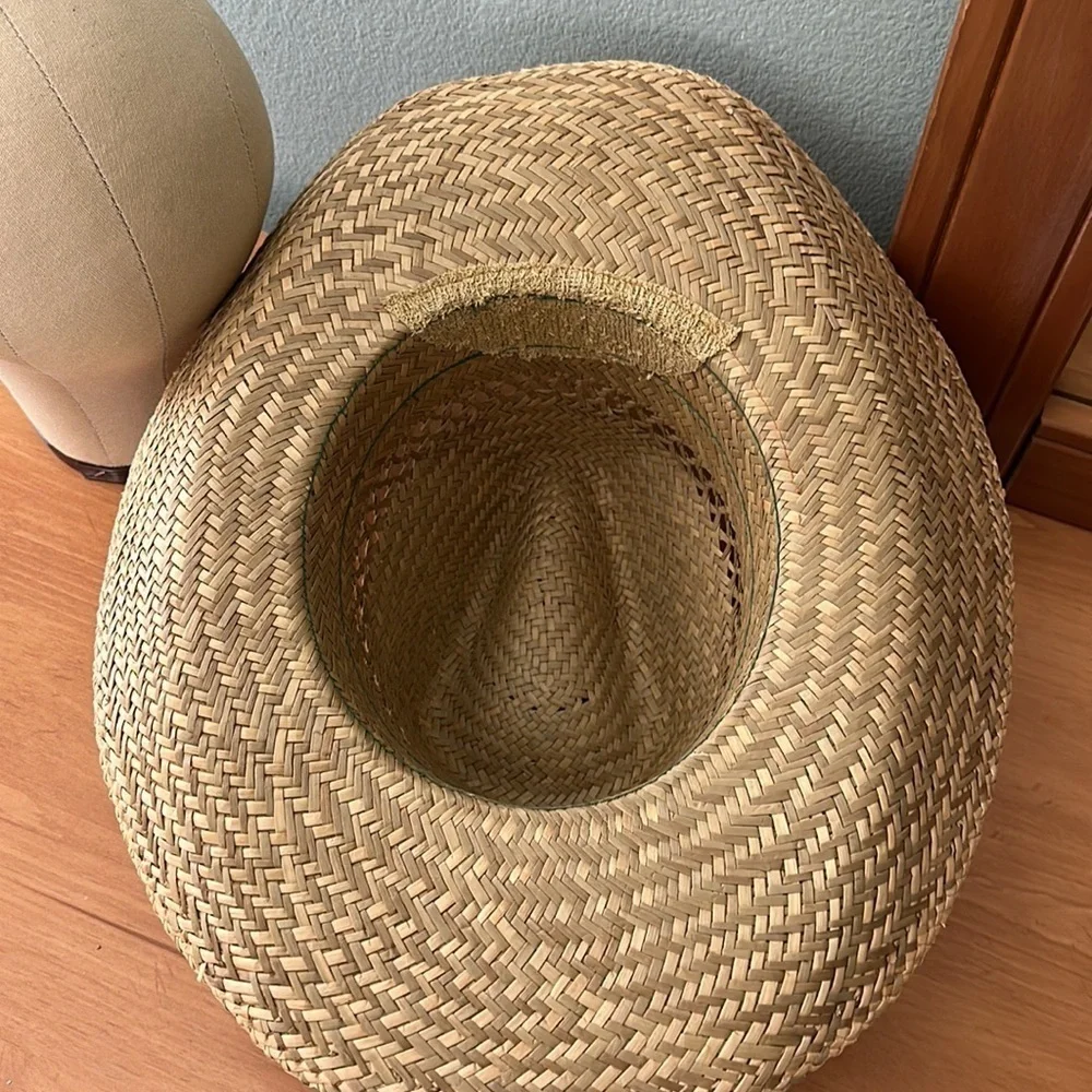 Rare Disneyland Paris Buffalo Bills Wild West Show Straw Cowboy Hat Green.